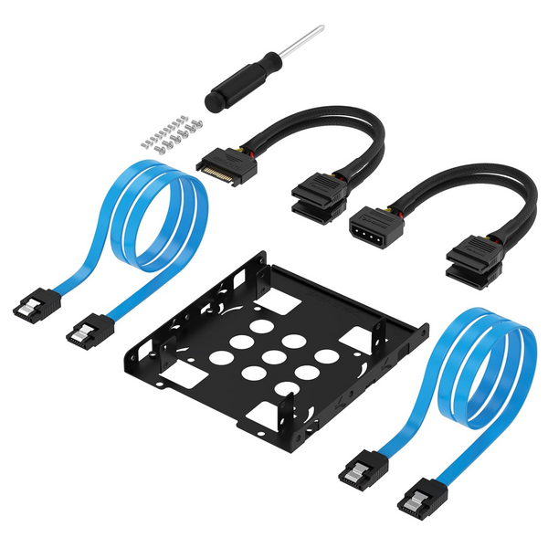 Sabrent 3.5" to 2x 2.5" SSD Mounting Bracket Kit w/ Cables