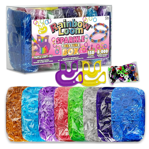 8000-Count Rainbow Loom Treasure Box Sparkle Edition