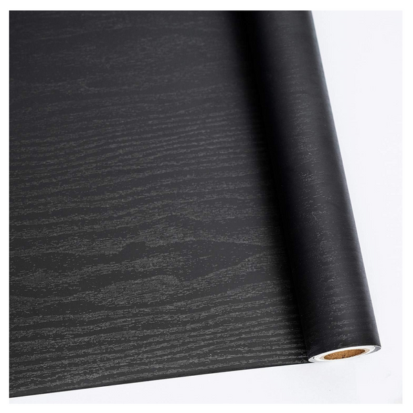 Abyssaly Black Wood Peel and Stick Wallpaper (11.8" X 78.7")