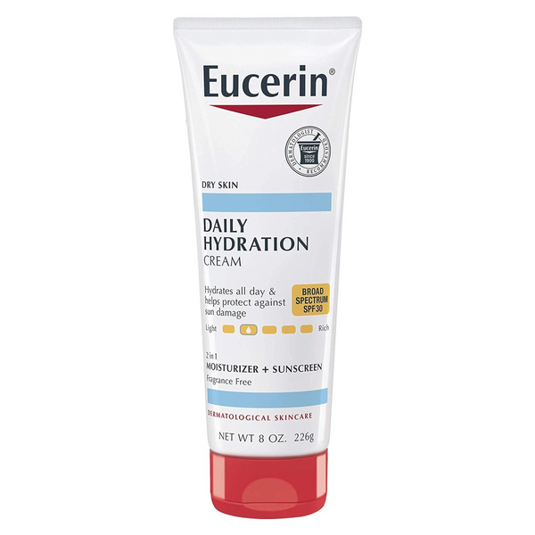 8-Oz Eucerin 2-in-1 Daily Hydration Cream Moisturizer + SPF 30 Sunscreen