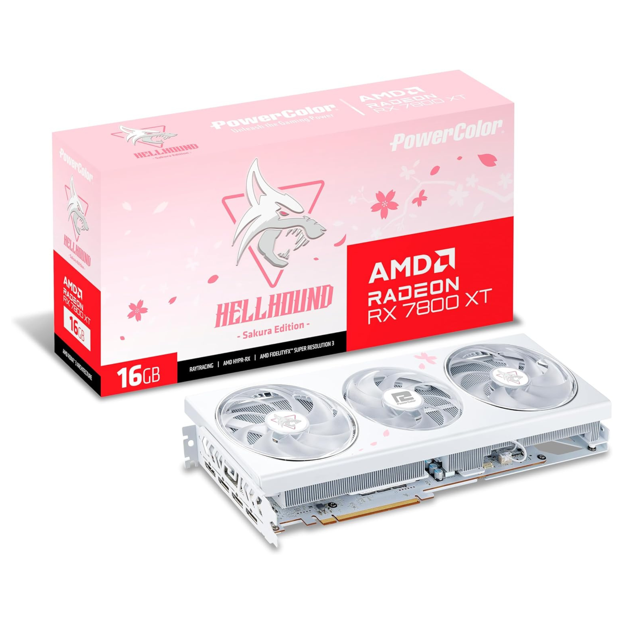 PowerColor Radeon 7800 XT 16GB GDDR6 Graphics Card (Hellhound Sakura Edition)