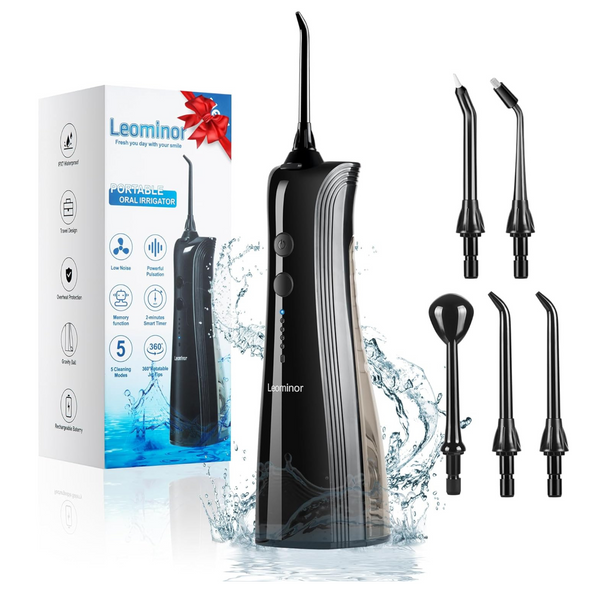 Cordless Water Flosser With 4 Modes & 5 Jet Tips