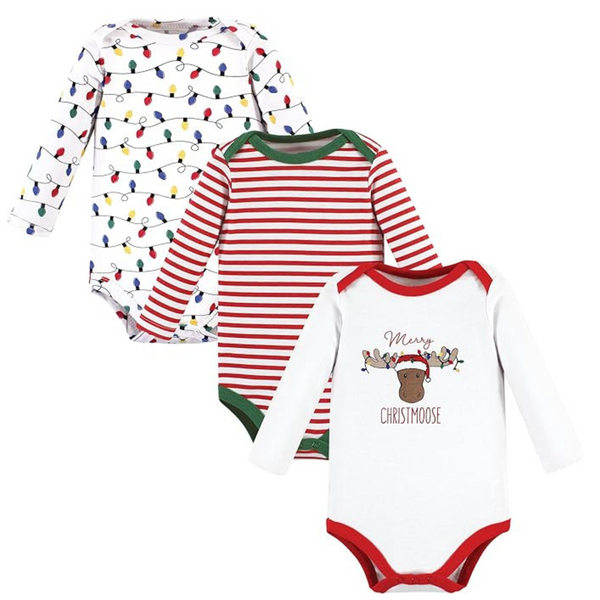 3-Pack Hudson Baby Unisex-Baby Cotton Long-sleeve Bodysuits