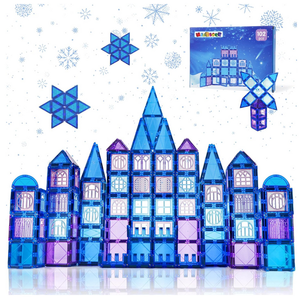 102-Pcs Frozen Castle Magnetic Tiles