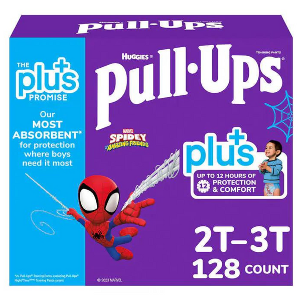 128-Ct Huggies Pull-Ups Plus Training Pants For Boys (2T-3T)