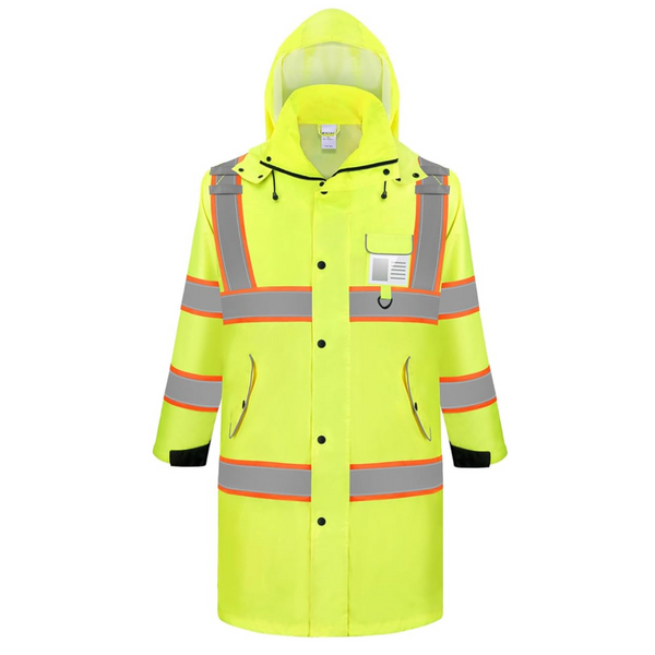 TICONN Unisex Waterproof Heavy Duty Hi Vis Safety Rain Jacket