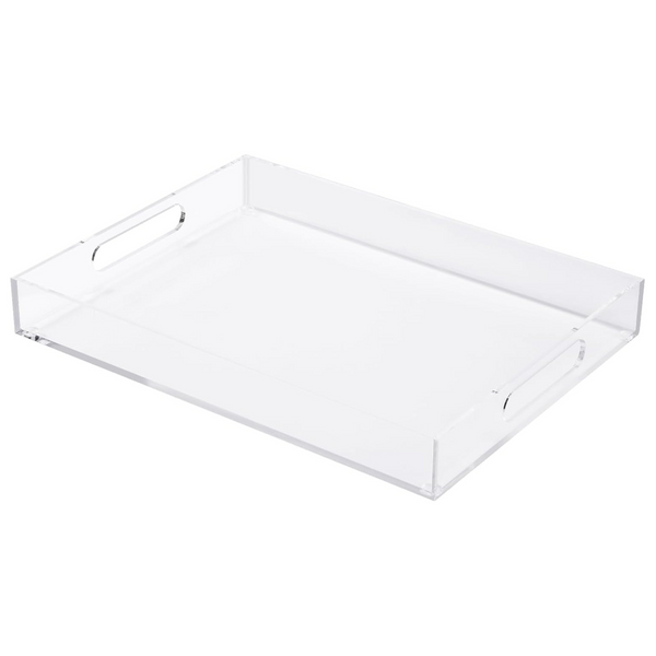 Acrylic Clear Serving Tray, 12 x 16 Inch