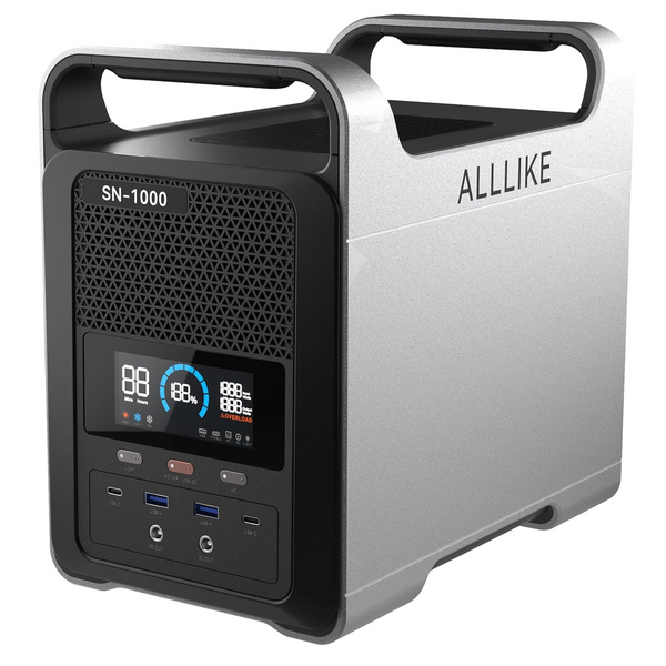 ALLLIKE 1000W 1037Wh Portable Solar Generator Power Station