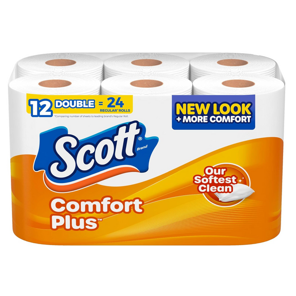 12-Count Scott ComfortPlus Toilet Paper Double Rolls