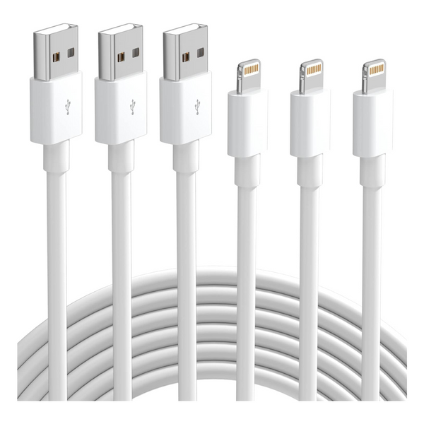 3-Pack Idison 6ft MFi Certified Fast Charging Lightning Cable