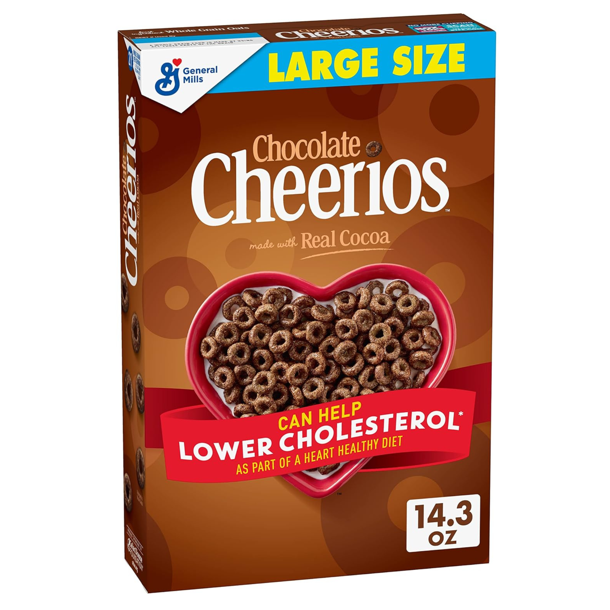 Chocolate Cheerios Cereal, Large Size, 14.3 oz Box