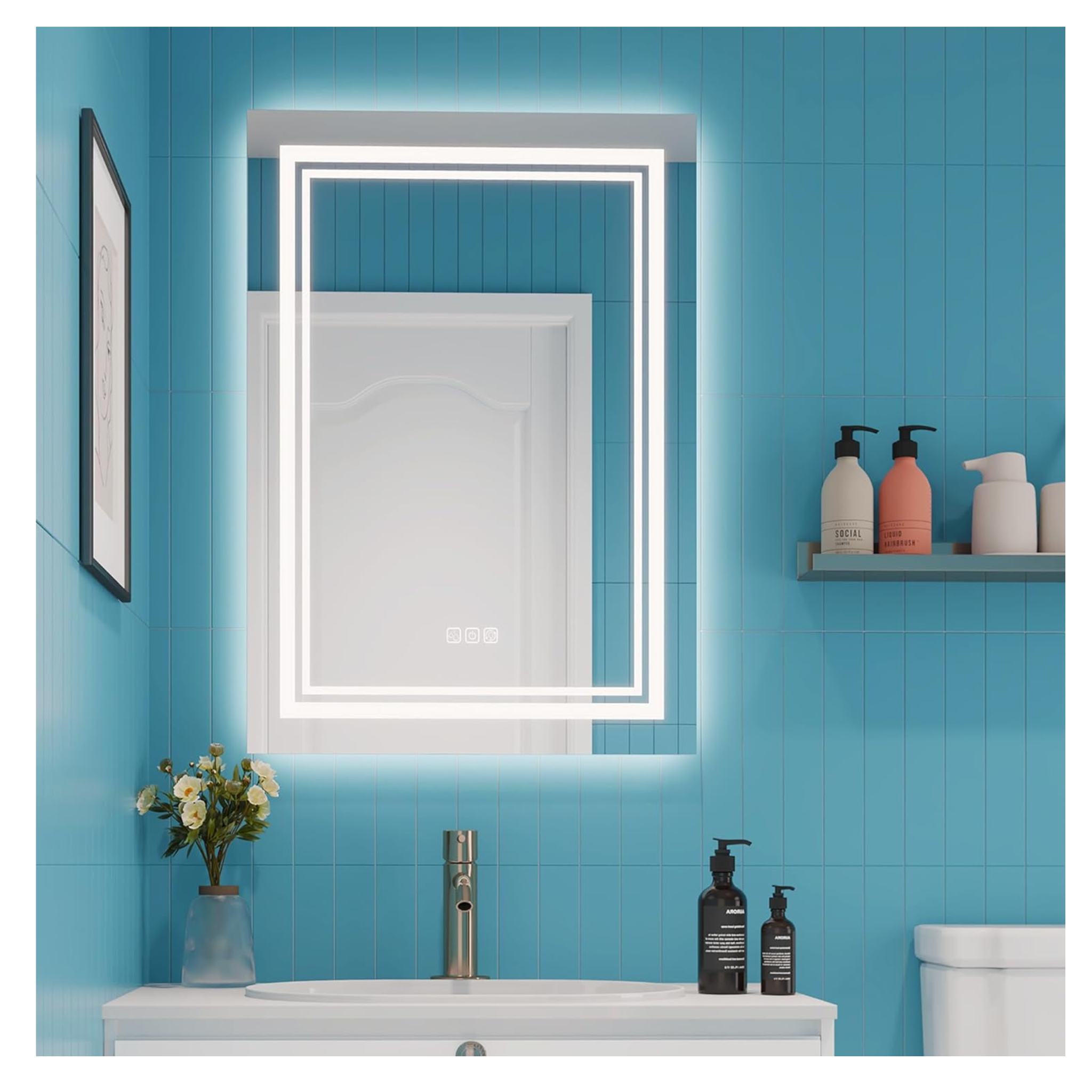 Silumin 32" Dimmable LED Bathroom Mirror