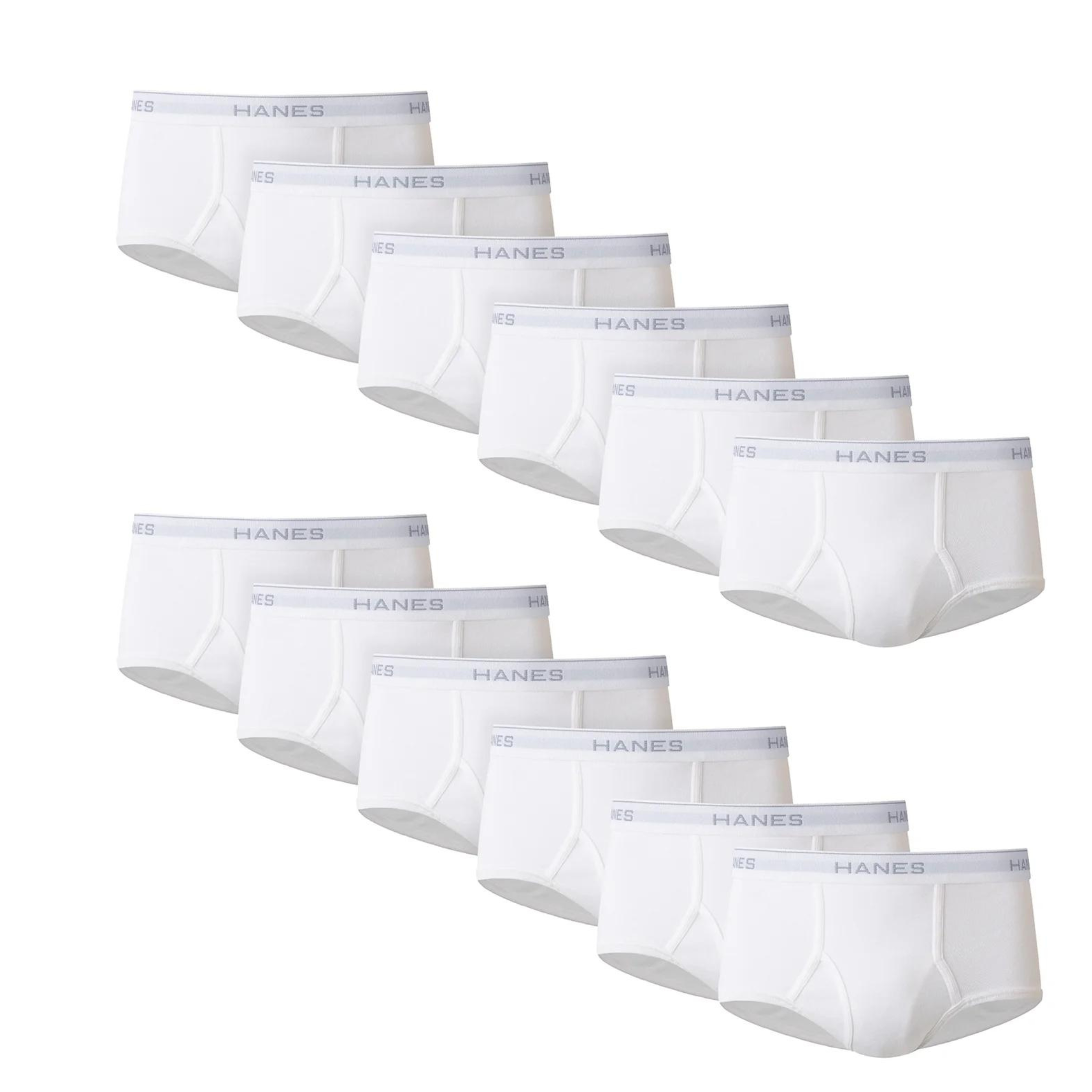 12-Pack Hanes Men's Brief Underwear (White)