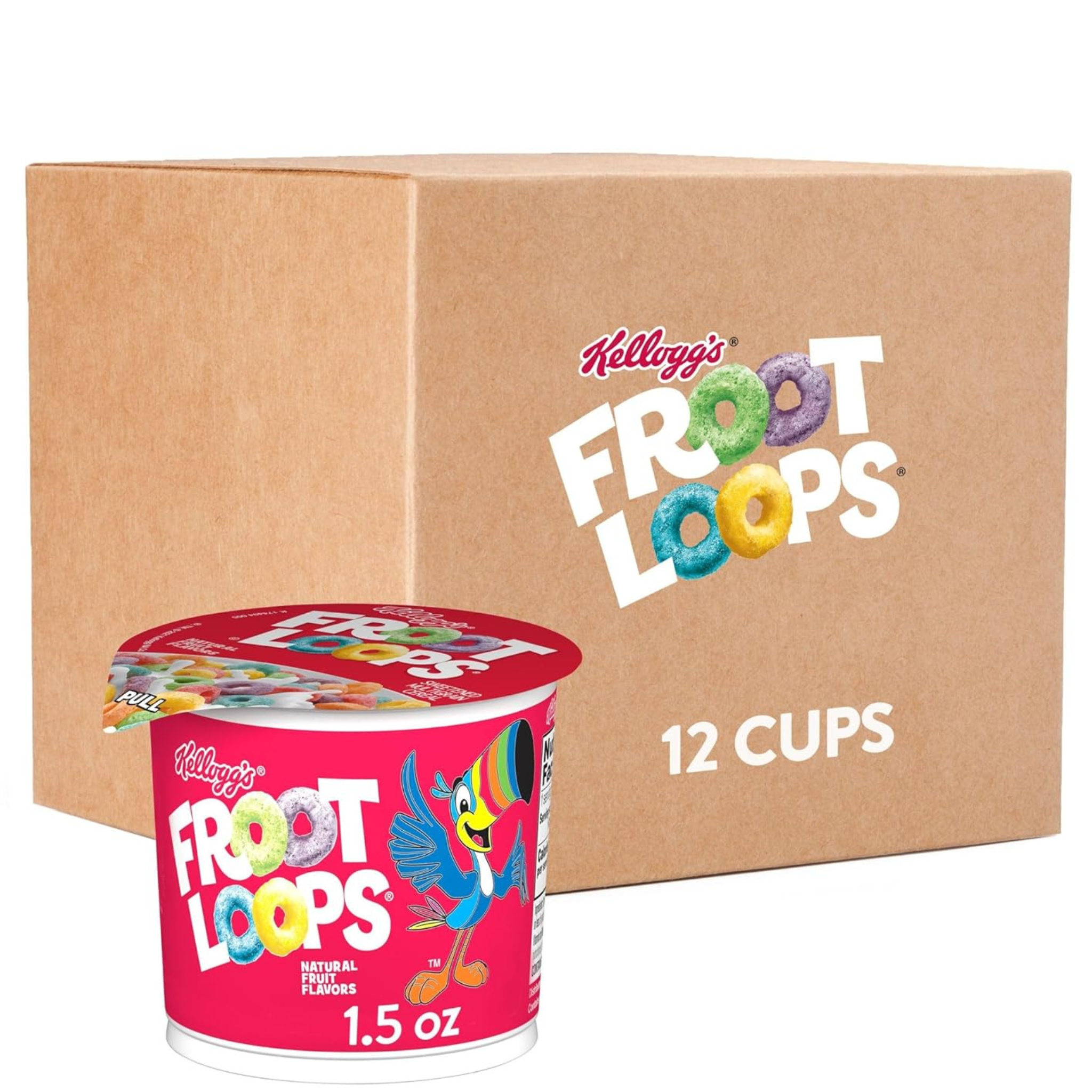 Kellogg’s Froot Loops Cereal Cups, 12 Cups