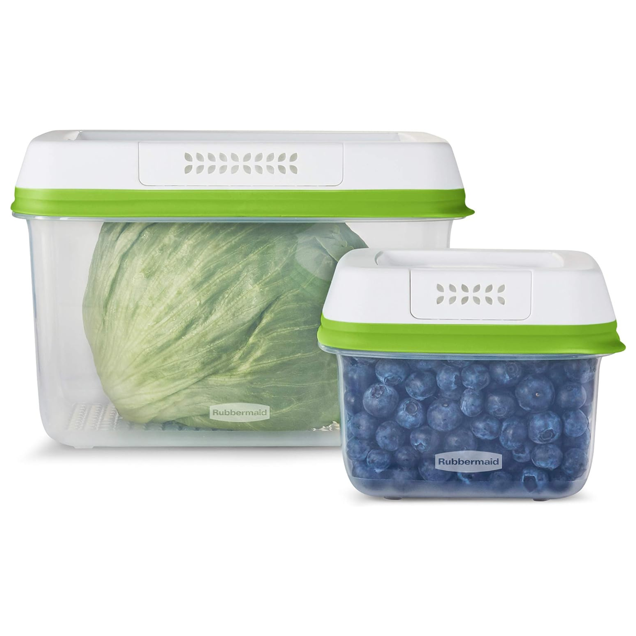 Rubbermaid 4.6-Cup Medium & 18.1-Cup Large Produce Saver Containers for Refrigerator