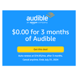 Select Amazon Prime Members: 3-Months Audible Premium Plus Membership Trial