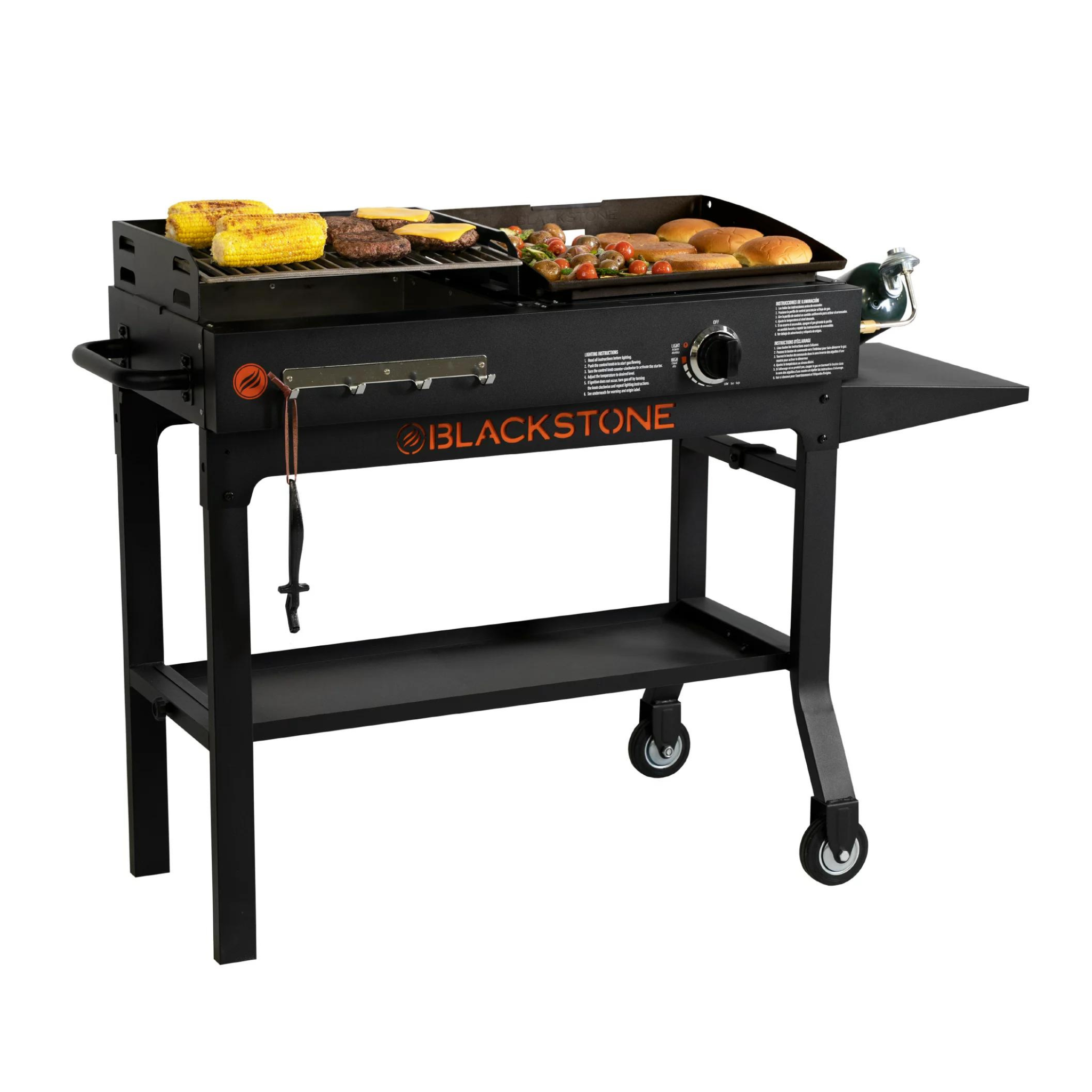 Blackstone Duo 17" Propane Griddle & Charcoal Grill Combo