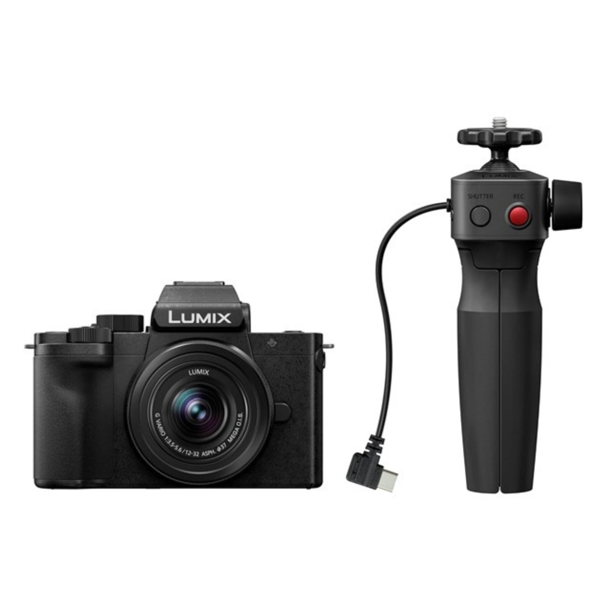 Panasonic Lumix DC-G100D Mirrorless Camera with G Vario 12-32mm f/3.5-5.6 ASPH OIS Lens and Tripod Grip