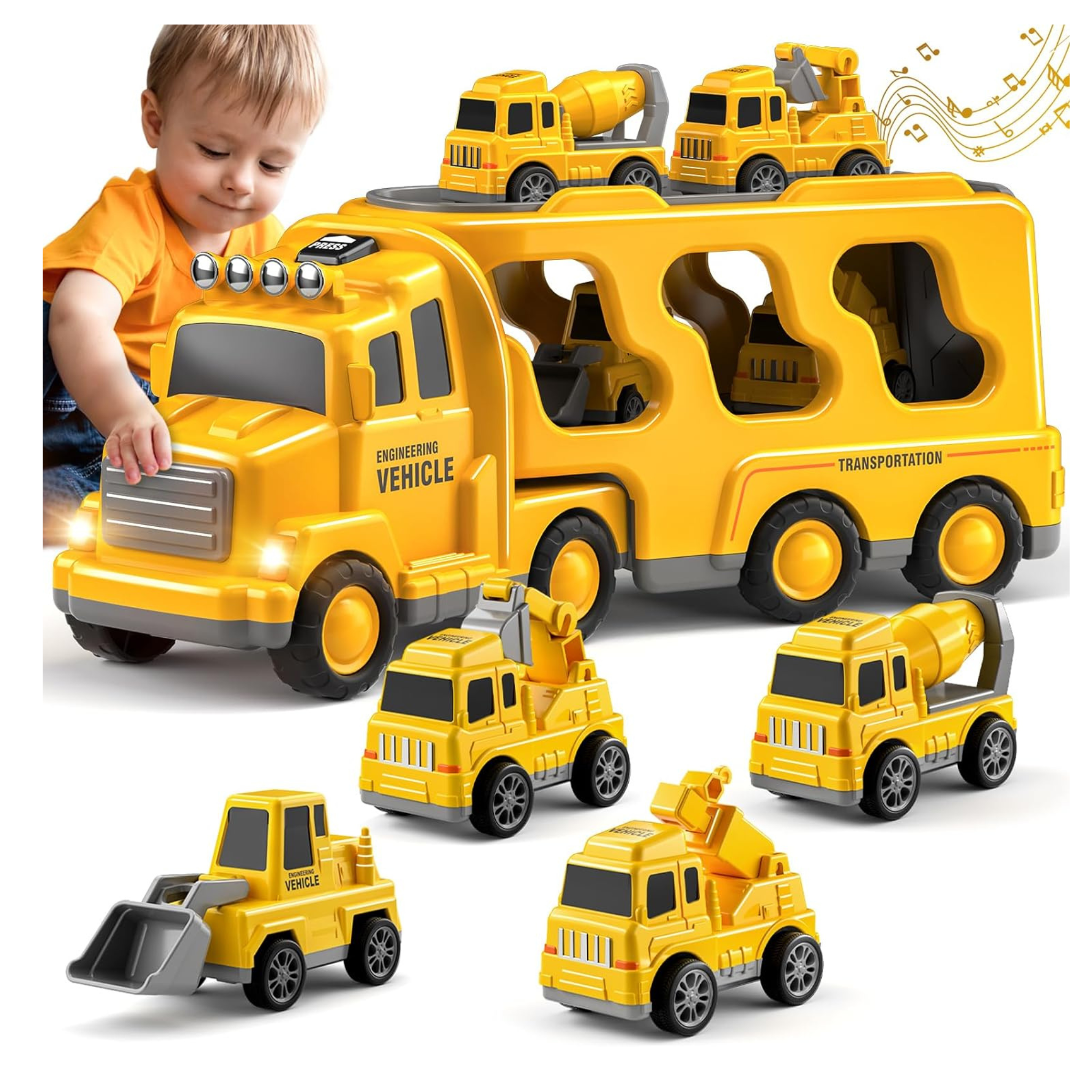 5 In 1 Construction Truck Toy