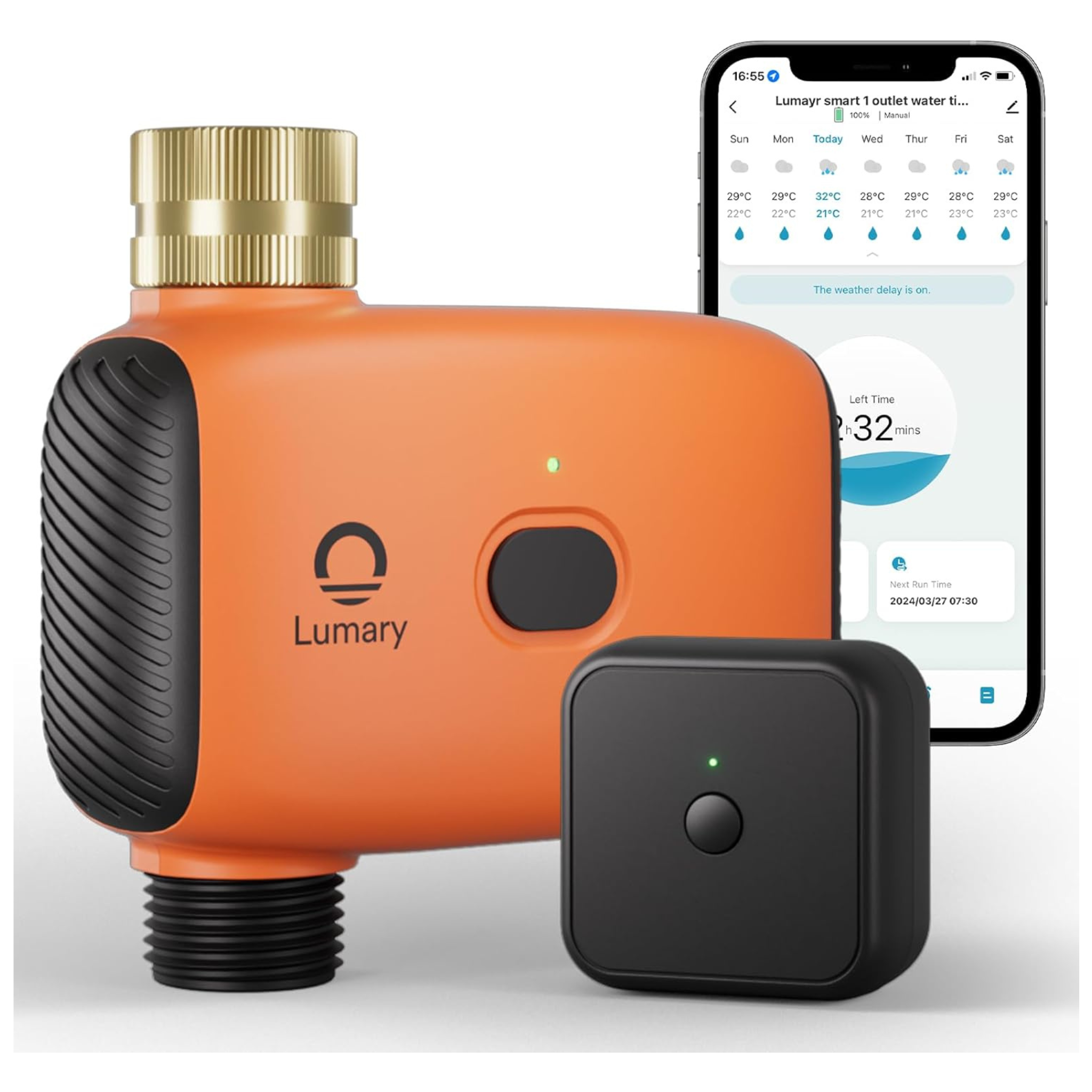 Lumary Smart Sprinkler Timer for Garden Hose w/ Gateway (App/Voice Control)