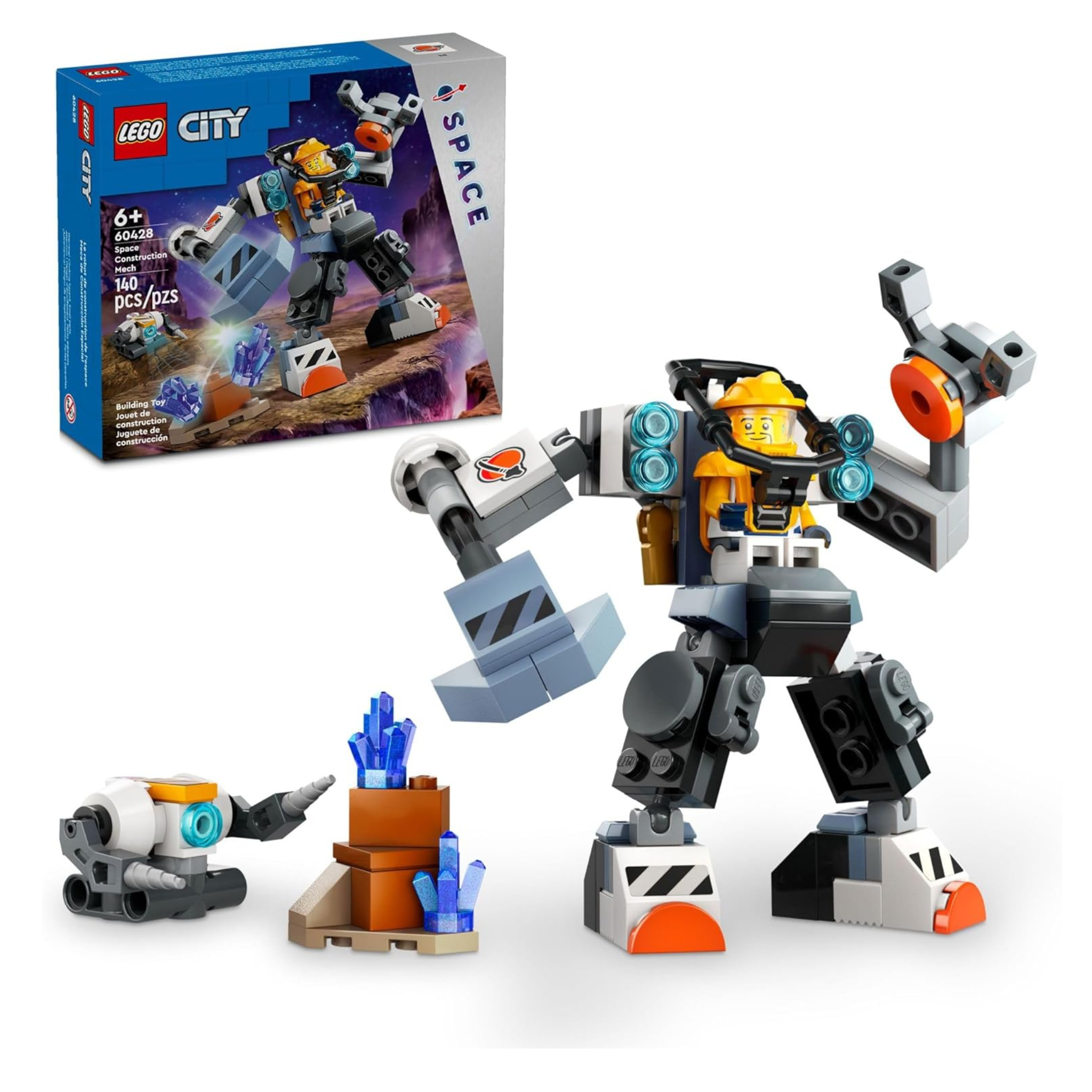 140-Piece LEGO City Space Construction Mech Suit Building Set