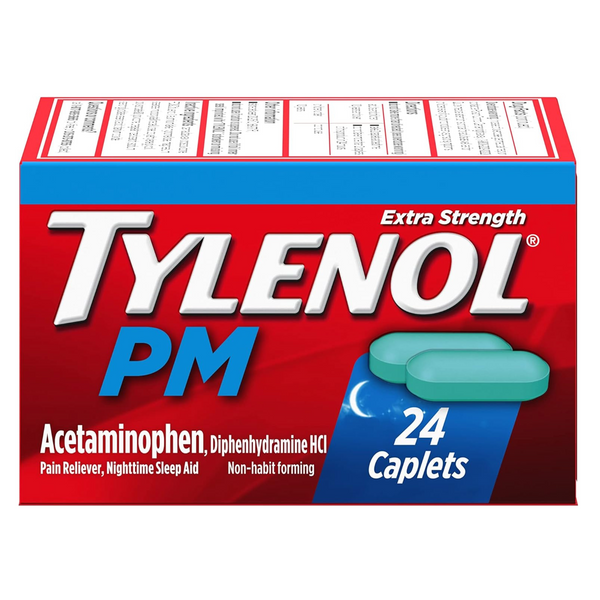 24-Count Tylenol PM Extra Strength Pain Reliever & Sleep Aid Caplets