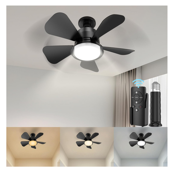 Zotuiee 3 Colors 5 Brightness Dimmable LED Ceiling Fan