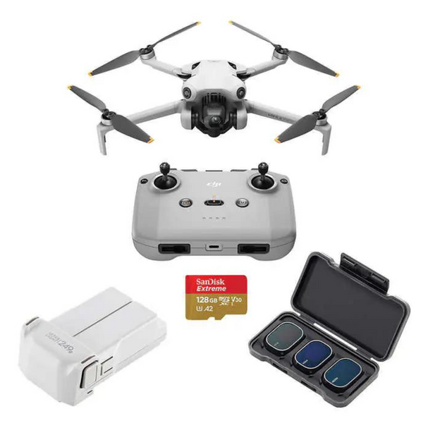 DJI Mini 4 Pro Drone Bundle w/ RC-N2 Controller & Extra Battery