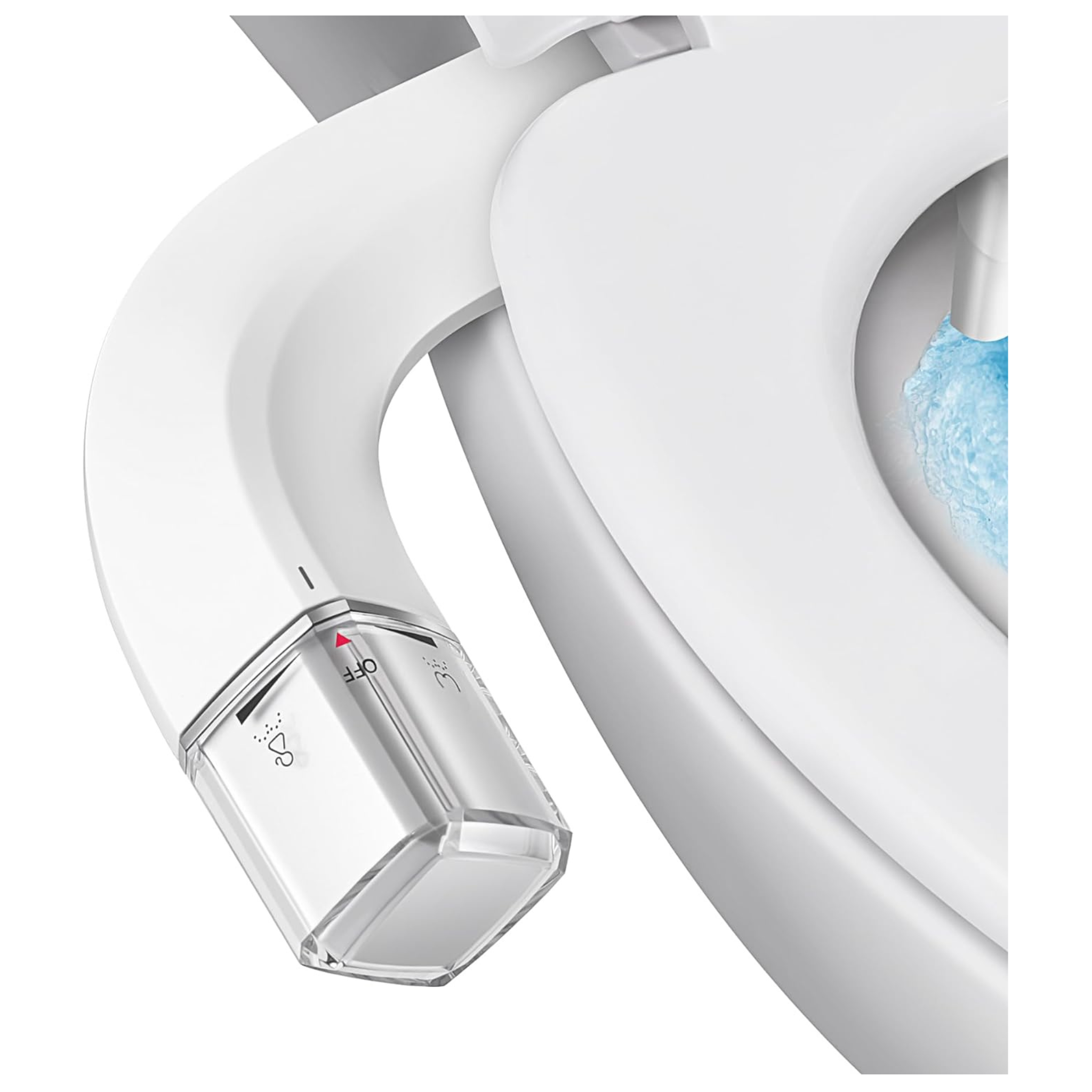 Ultra-Slim Bidet Dual Nozzle Bidet Attachment for Toilet