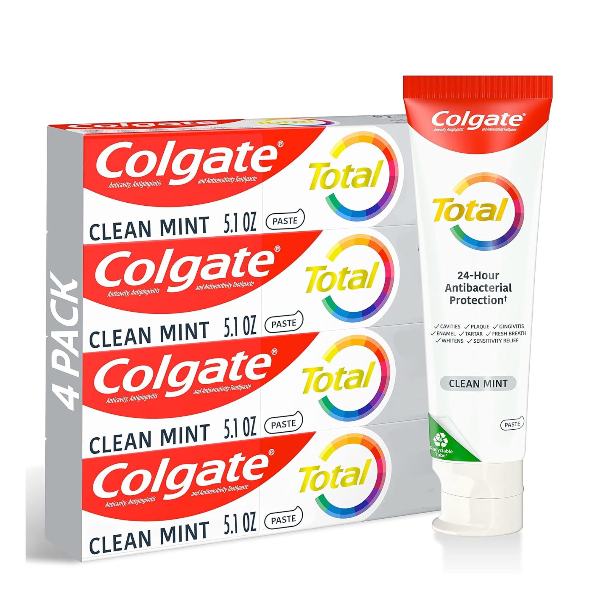4 Pack Colgate Total Clean Mint Toothpaste