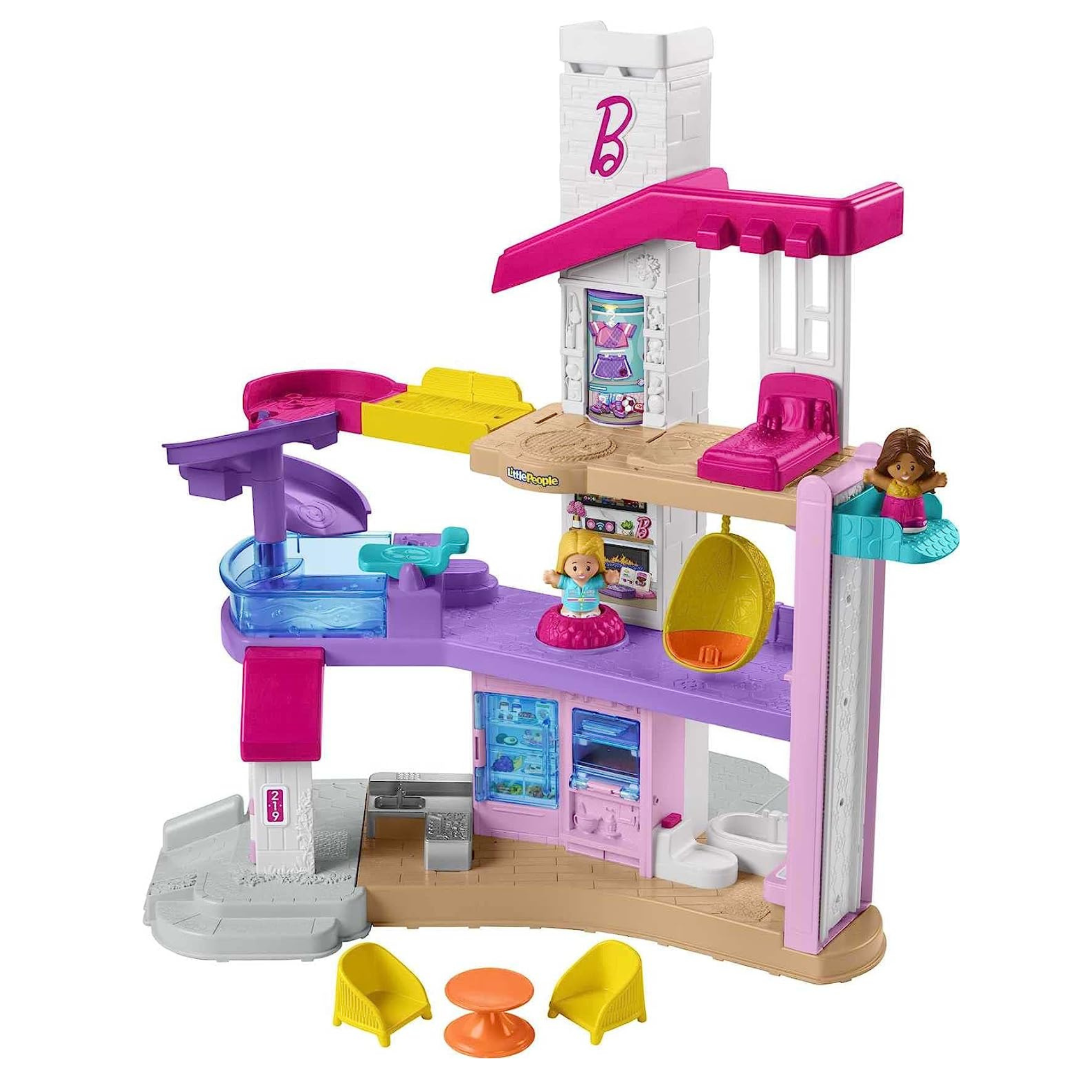 Fisher-Price Barbie Toddler Little DreamHouse Playset with Music & Lights