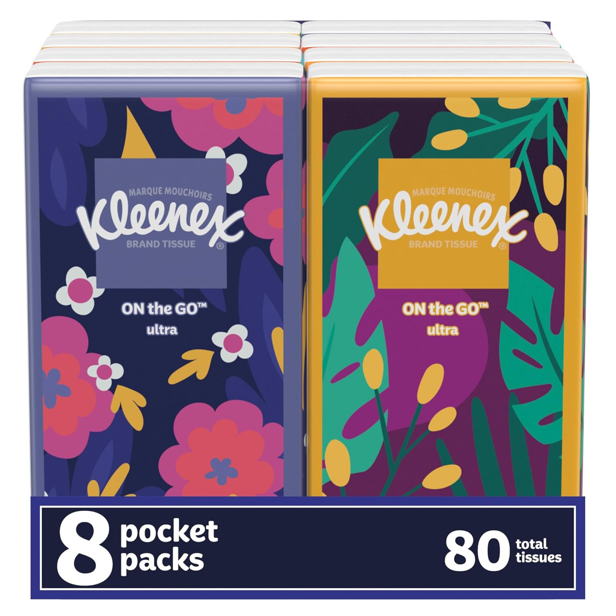 Kleenex On-The-Go Facial Tissues (8 On-The-Go Packs)