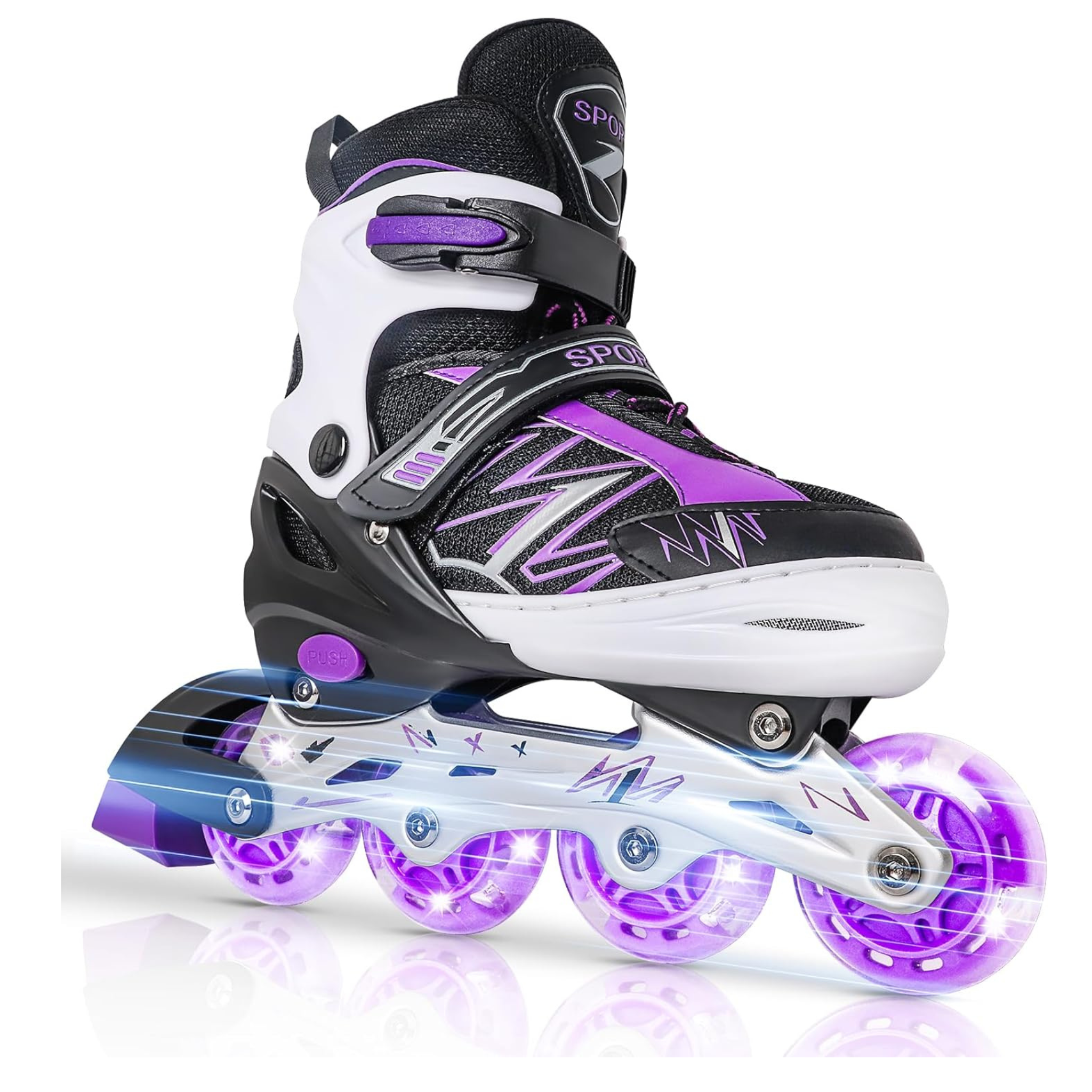 Adjustable Inline Skates with Light up Wheels