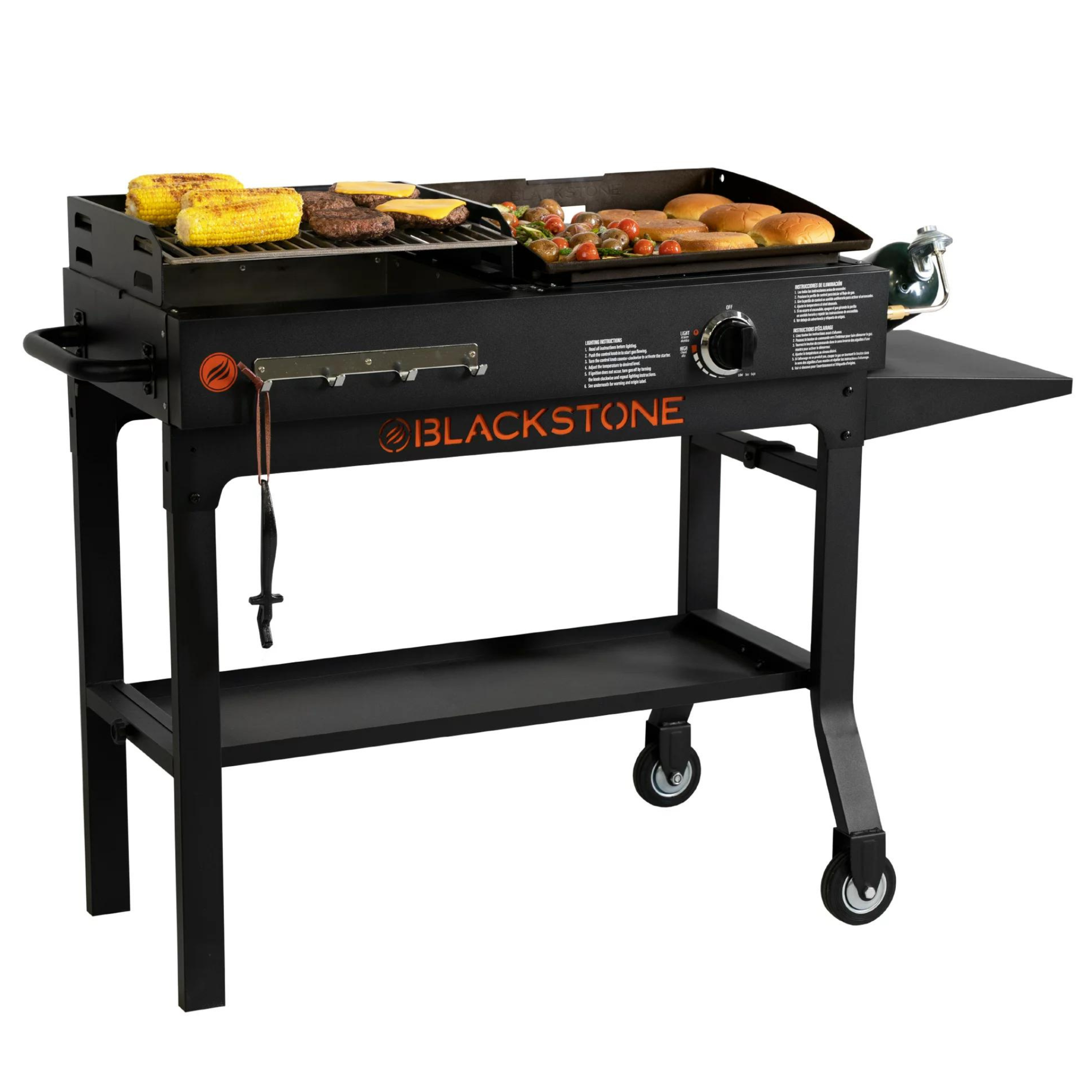 17" Blackstone Duo Propane Griddle & Charcoal Grill Combo