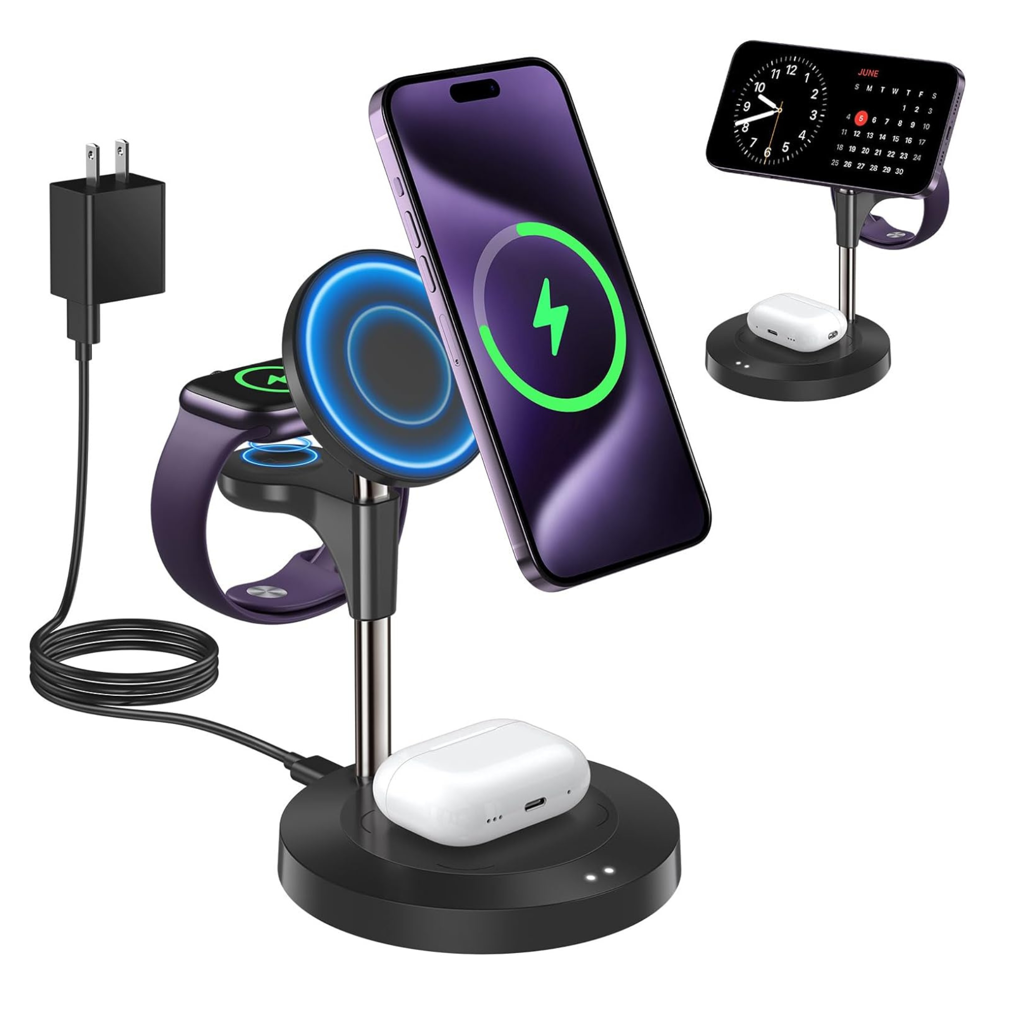 3 in 1 Fast Mag-Safe Wireless Charging Station
