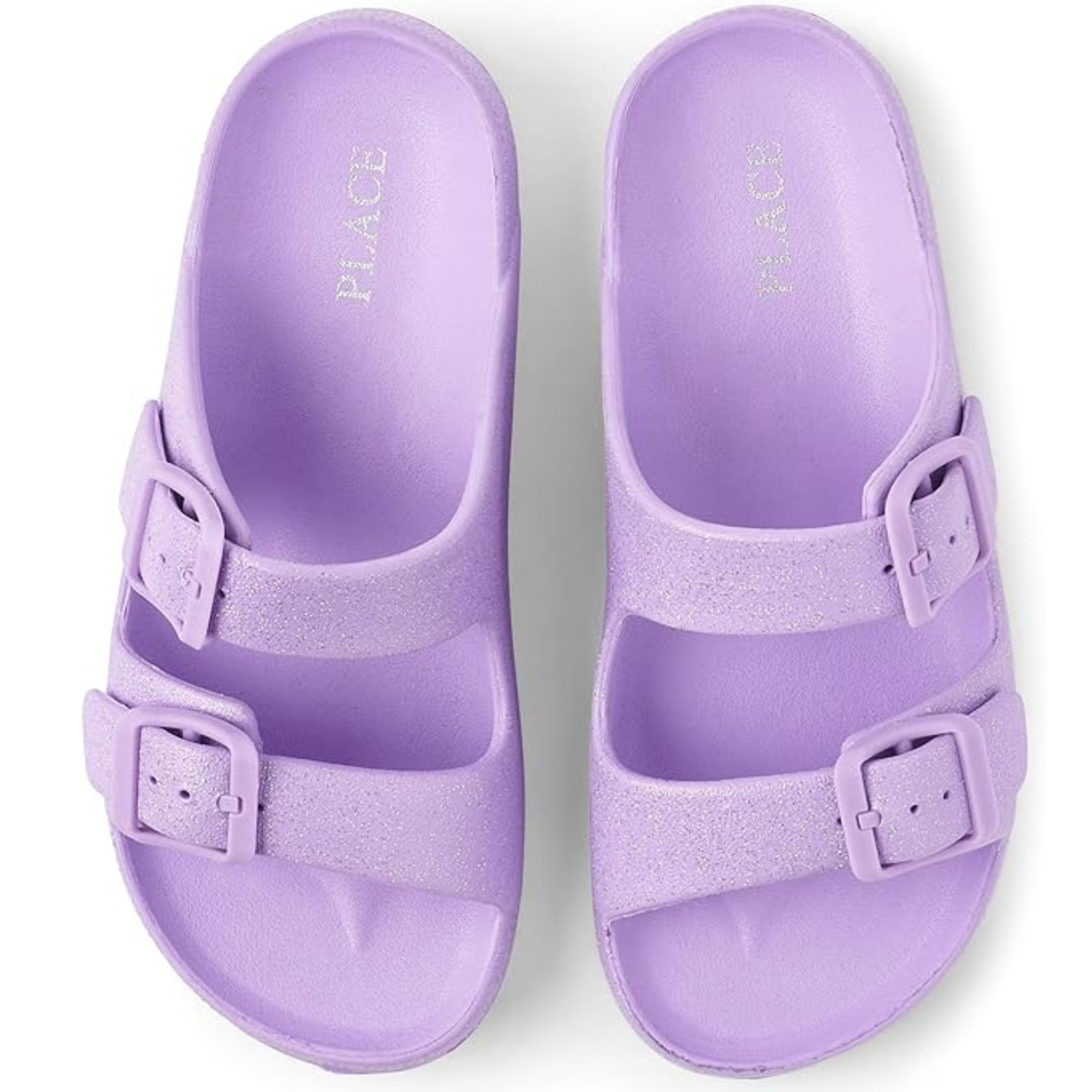 The Children's Place Girl's Double Buckle Slip on Slide Sandals