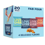 Delicious Crunchy Corn Fab Four (Sea Salt, BBQ, Salt & Vinegar, Hot Spicy), 20-Pack