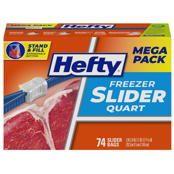 74-Count Hefty Slider Freezer Bags (Quart)