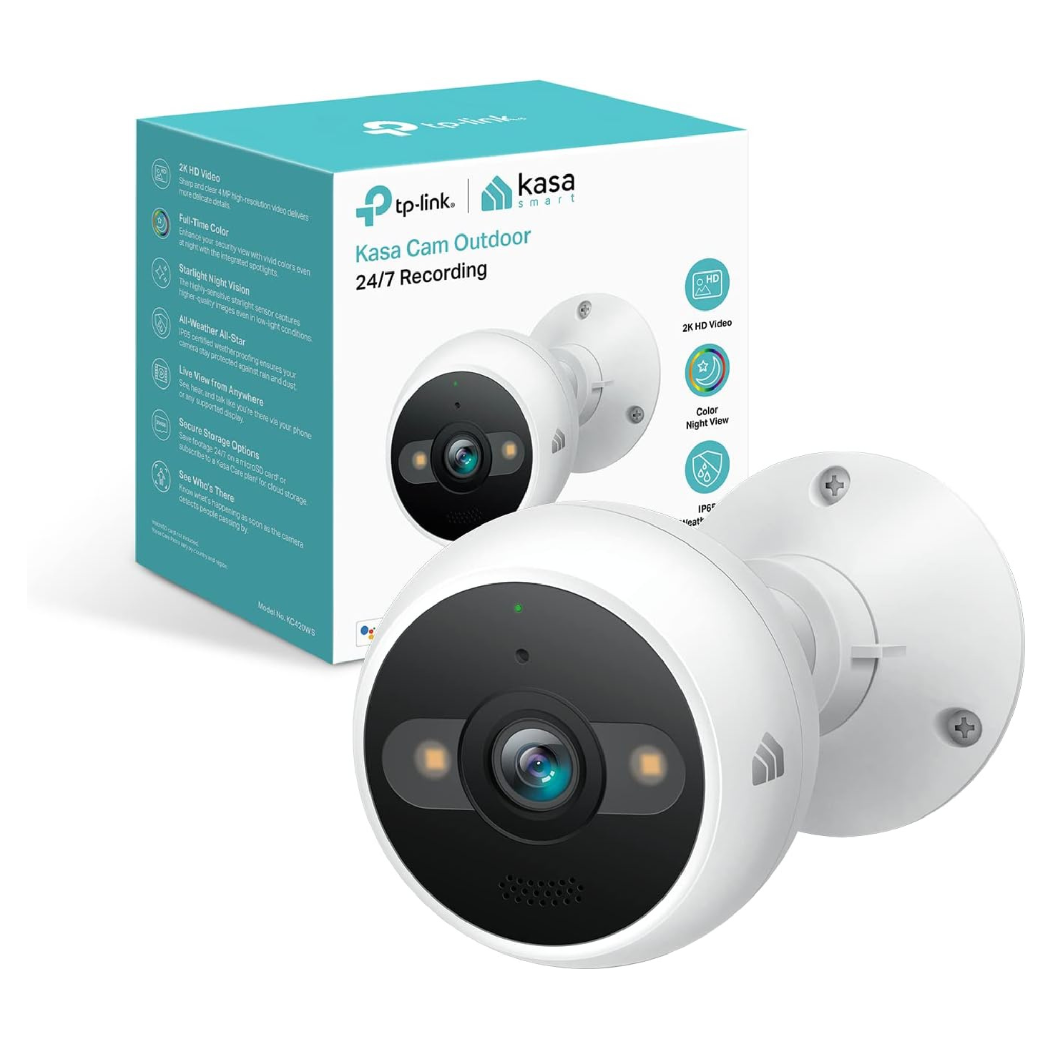 Kasa Smart 4MP 2K Outdoor Starlight Sensor Wired Security Camera