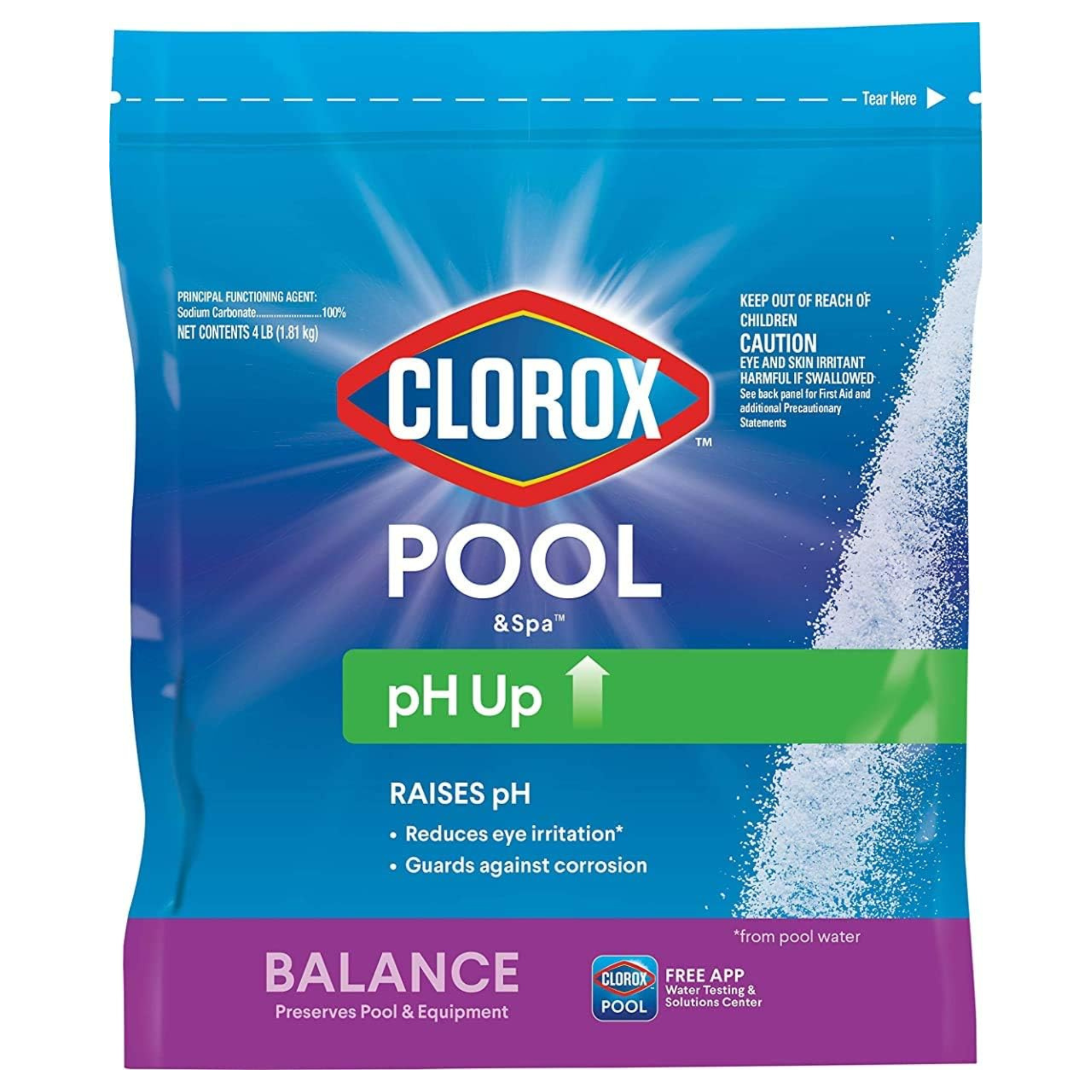 Clorox Pool&Spa 4LB Swimming Pool pH Up Balance
