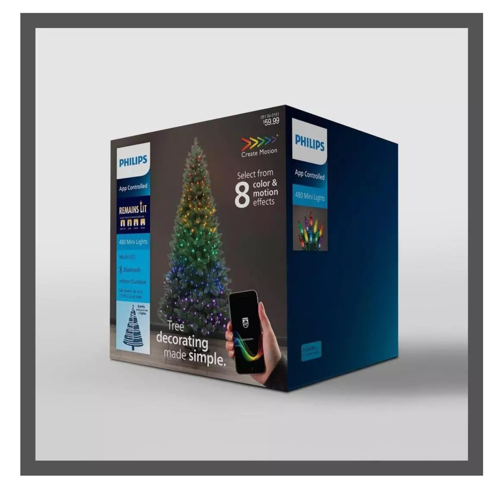 480-Count Philips LED App Controlled Christmas String Lights