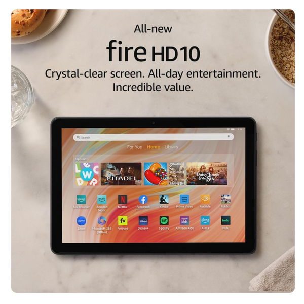 Amazon Fire HD 10 tablet, octa-core processor, 3 GB RAM, latest model
