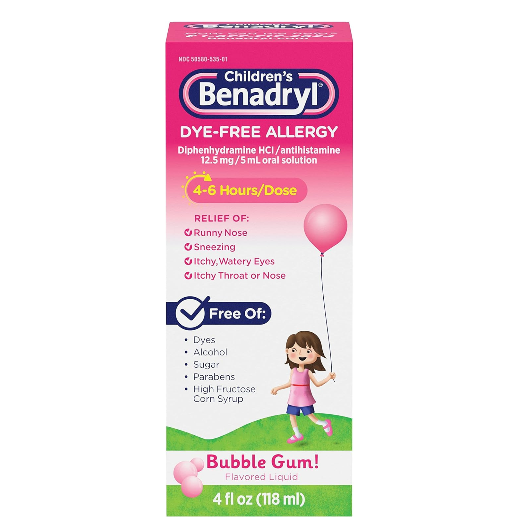 Benadryl Children’s Dye-Free Allergy Liquid Medication