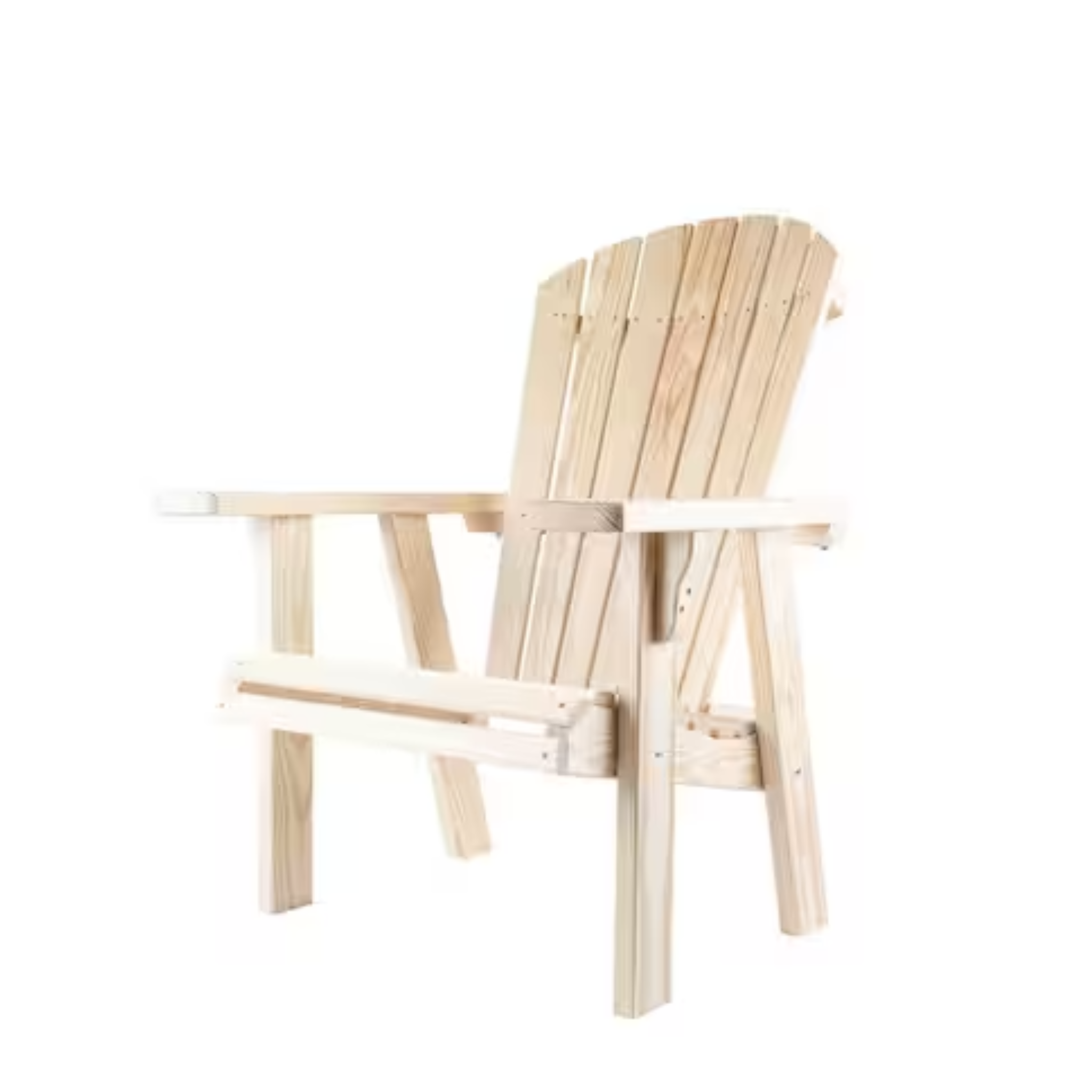 Palmetto Craft Capers Solid Pine Wood Adirondack Chair (Natural Wood)
