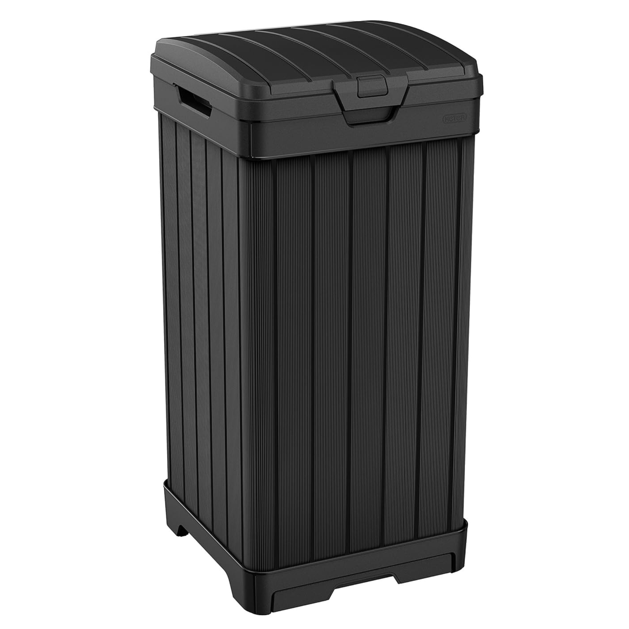 Keter Baltimore 38 Gallon Trash Can with Lid and Drip Tray