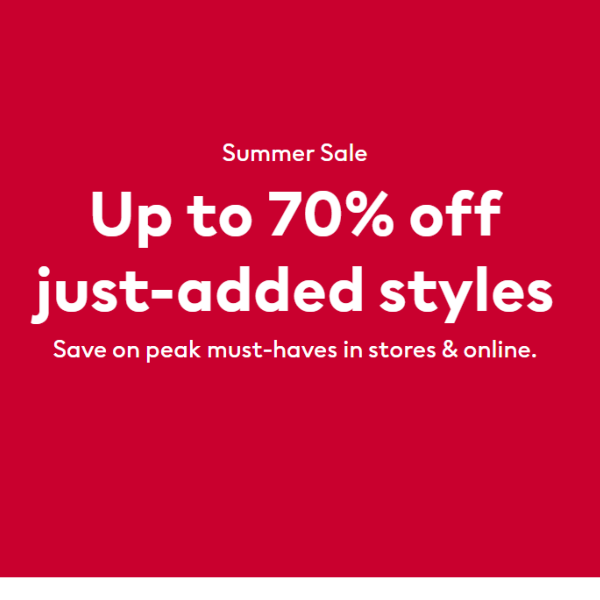 Up to 70% off from H&M Summer Sale!