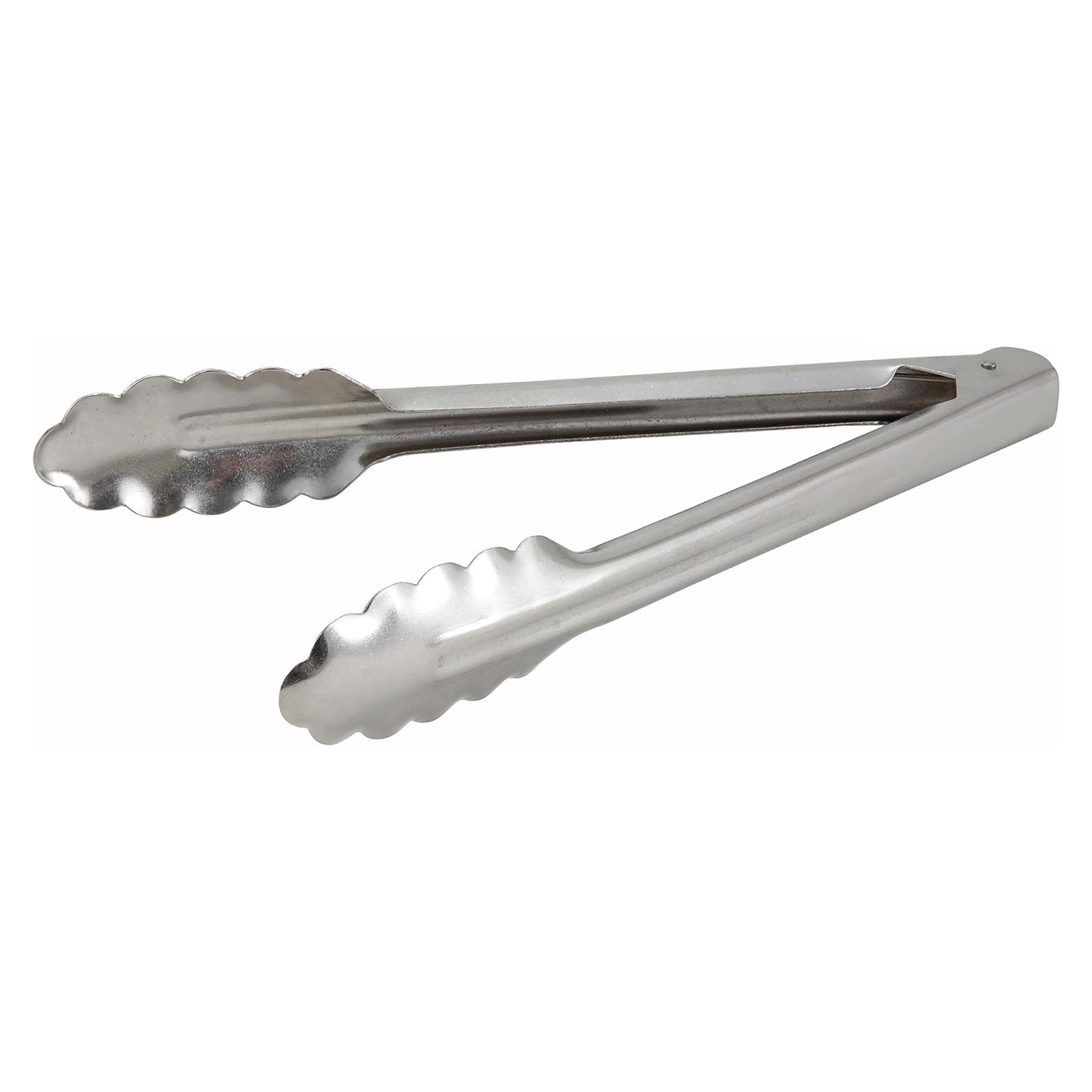 9" Winco Coiled Spring Stainless Steel Utility Tongs