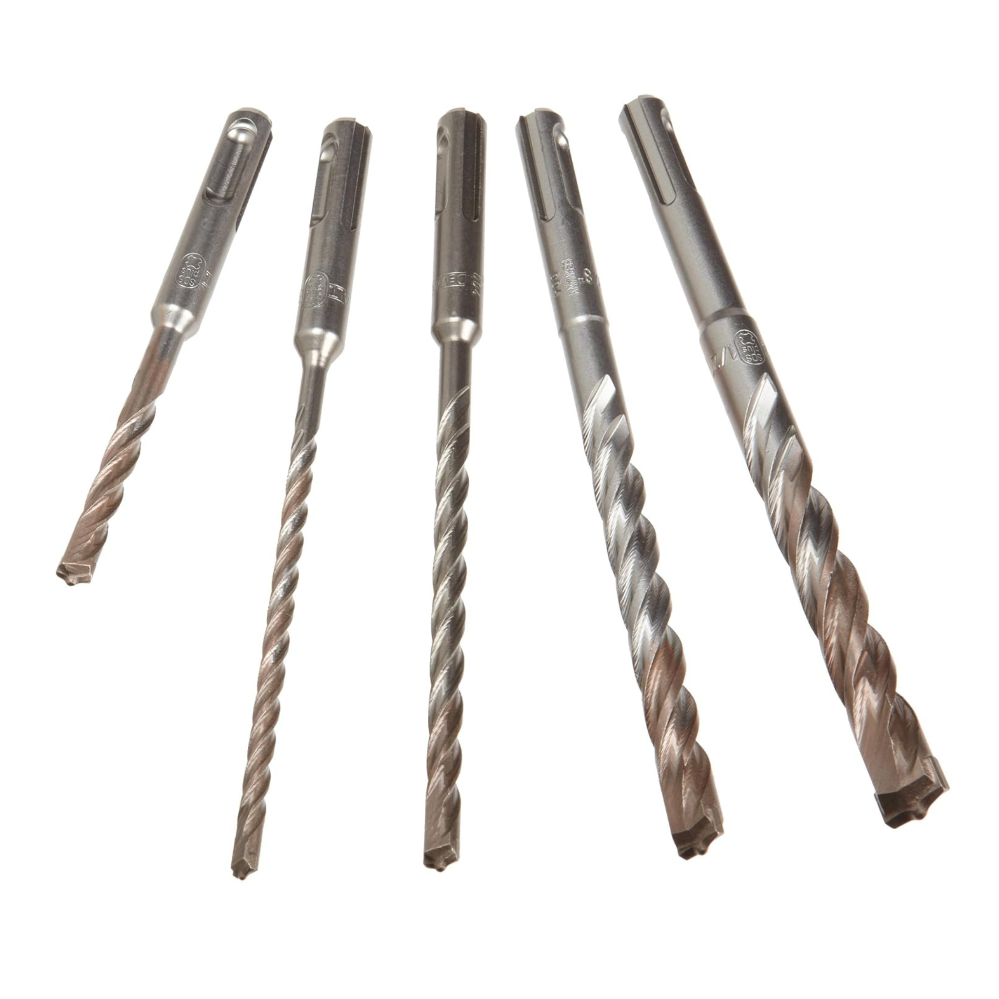 5-Piece DeWALT SDS Plus Rock Carbide Tip Hammer Bits Set