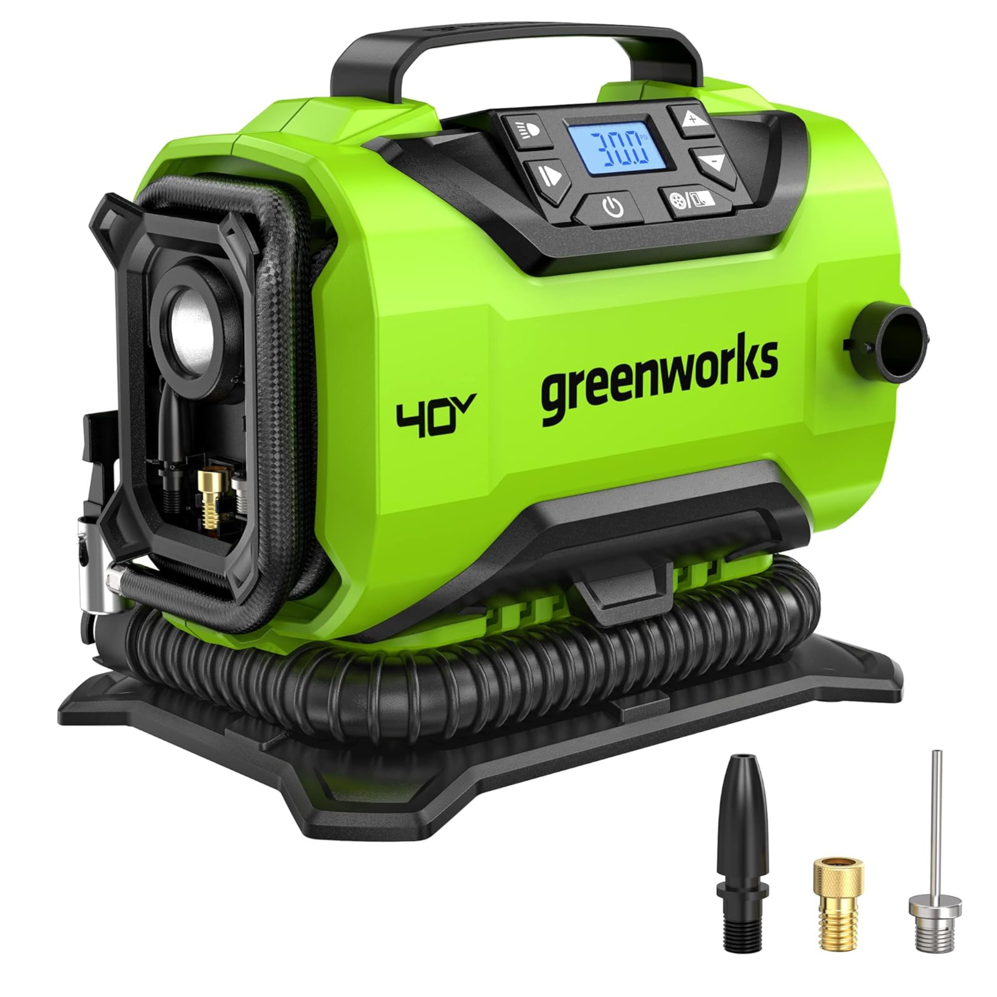 Greenworks 40V Cordless Tire Inflator 160 PSI Portable Air Compressor