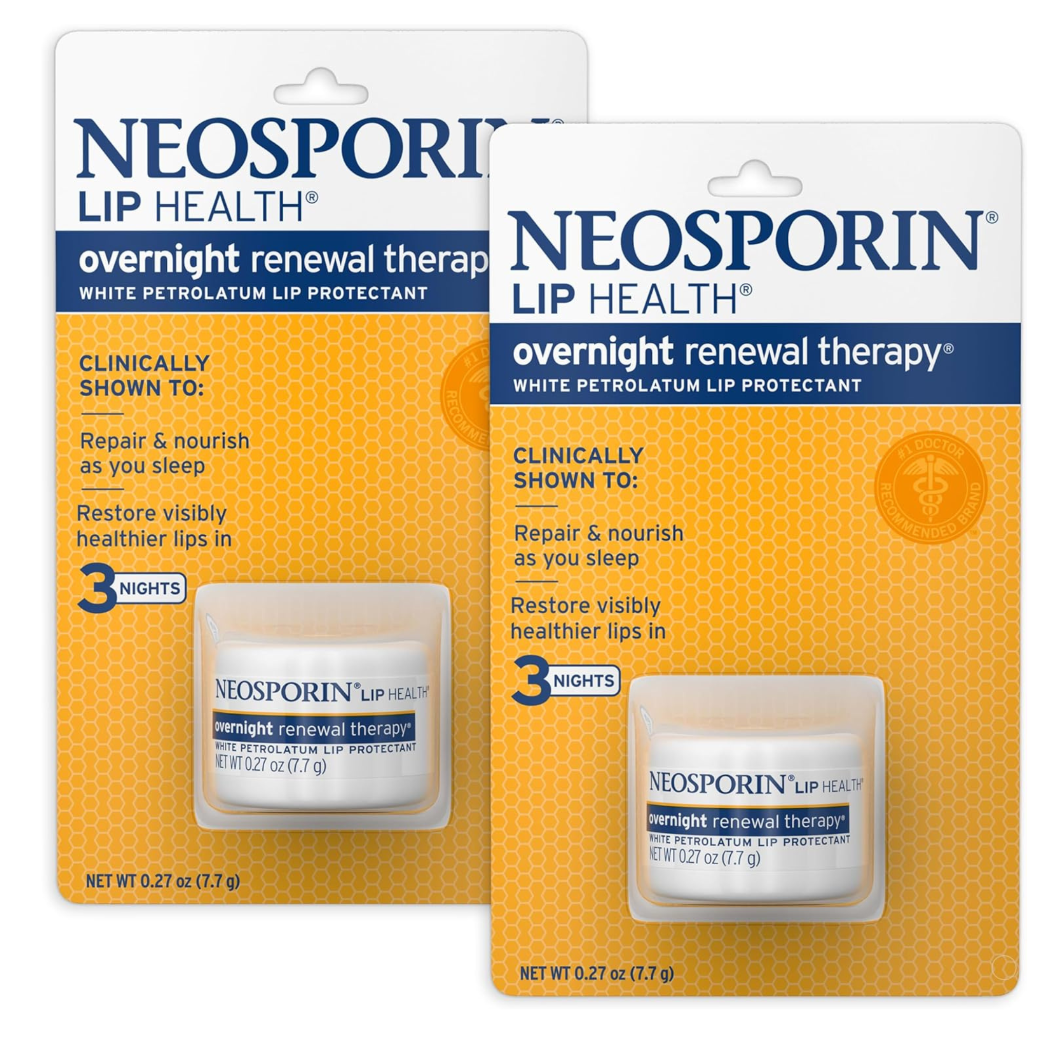 2-Pack Neosporin Lip Health Overnight Renewal Therapy